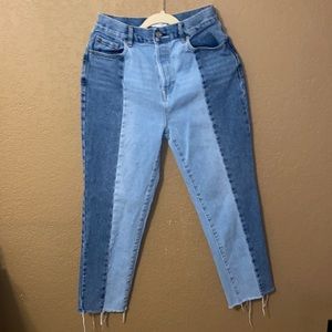 High Rise Straight Pacsun Jeans Two Toned